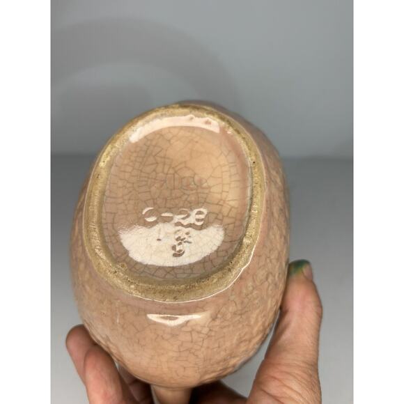 MCM Hull Pastels Pottery NULINE 1 QT Ice Lip PITCHER Peach Fish Scale AS IS - Picture 6 of 11